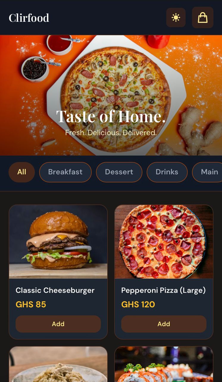 Mobile UI - Home / Dashboard