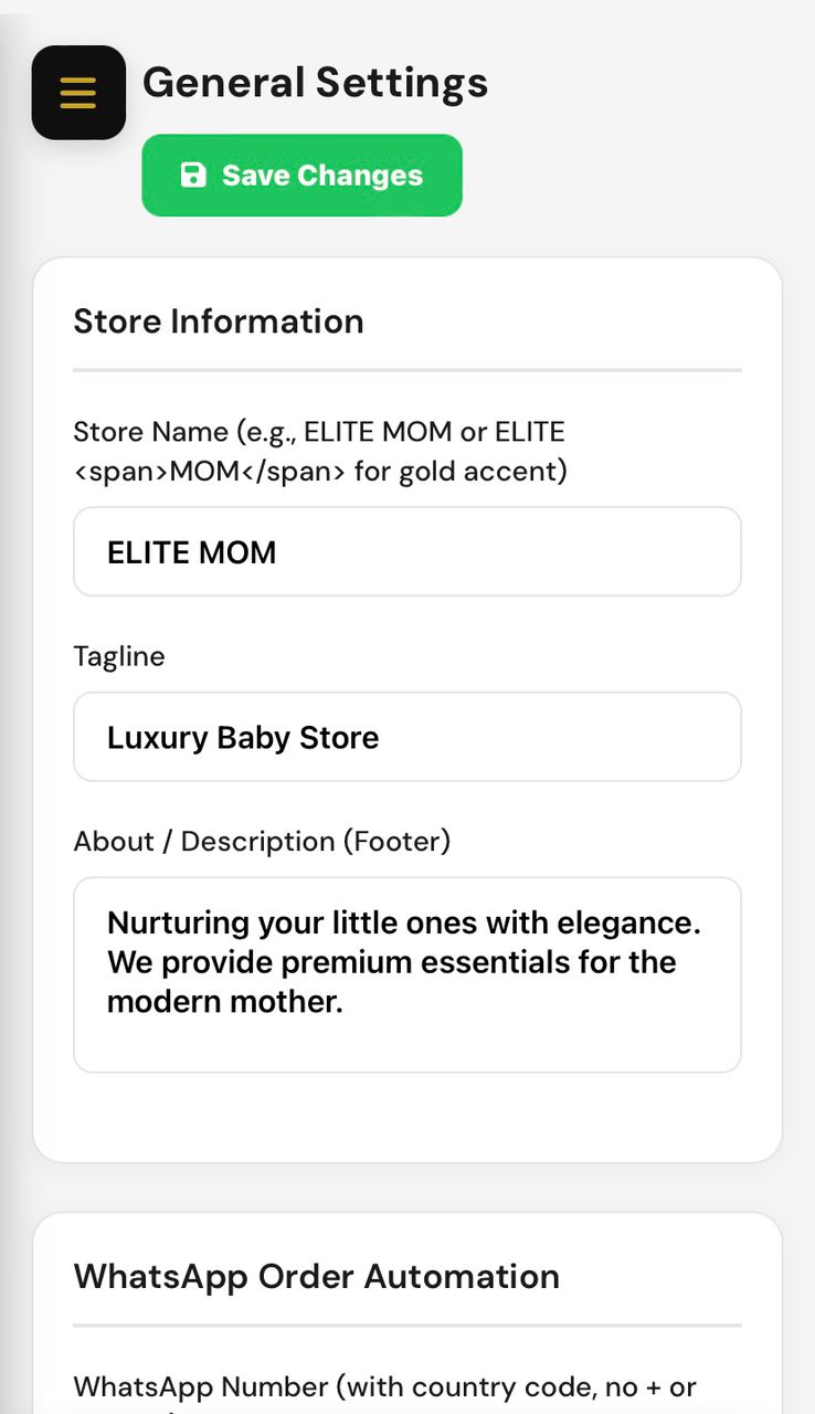 Mobile UI - Listing